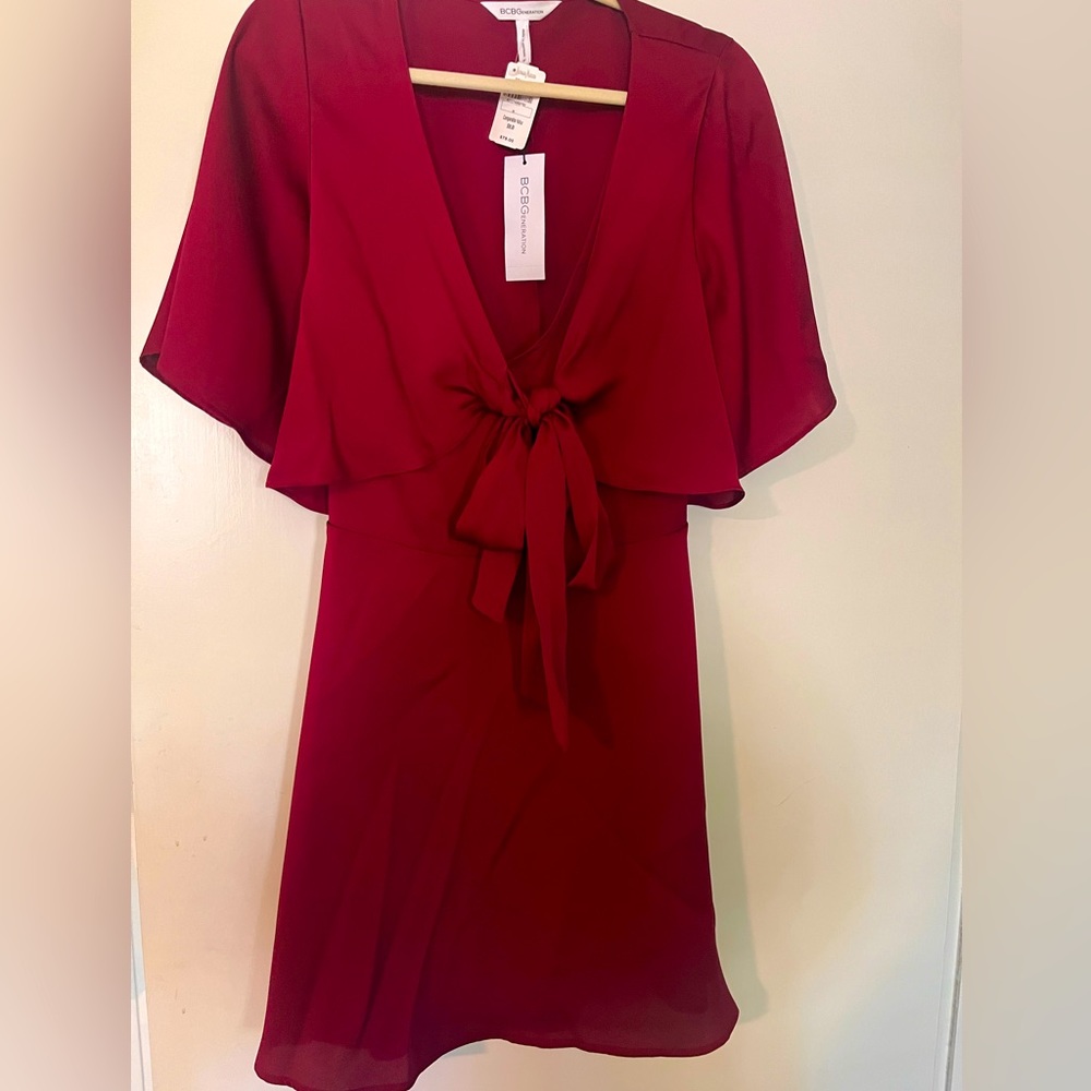 NEW! BCBG Generation wine colored mini dress.